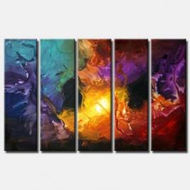 multi panel canvas colorful abstract painting