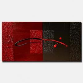black and red painting modern art