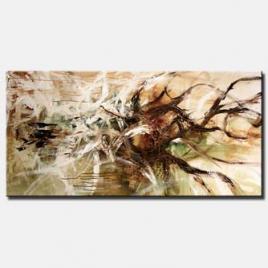 vertical abstract painting light tree of life