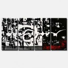  abstract contemporary painting black white