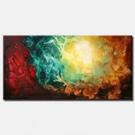 colorful modern painting earth shine decor
