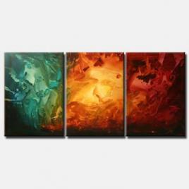 colorful triptych abstract painting home decor