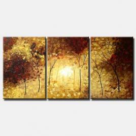 deep forest in yellow and brown decor