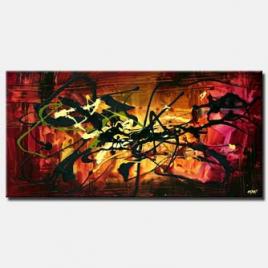 red black and yellow abstract painting colorful