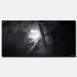 abstract art in black white effect wall decor