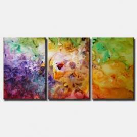 bold colorful modern triptych canvas 