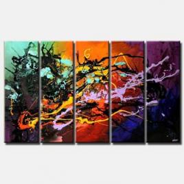 bold colorful splash art signature multi panel