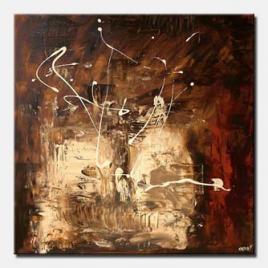 abstract square in brown tones home decor
