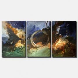 large living room decor triptych circle 