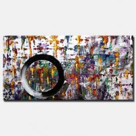 colorful modern abstract circle home decor
