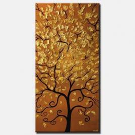 tree of prosperity palette knife painting