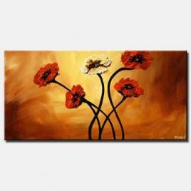 large red flowers  home decor floral 