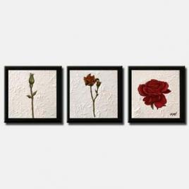triptych canvas flowers home decor border