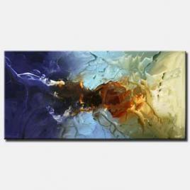 large blue abstract home painting splash