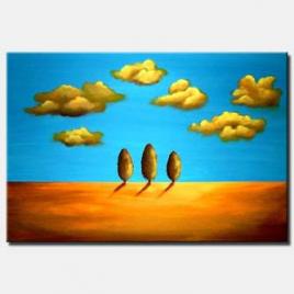 naive blue sky painting