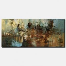 large contemporary painting horizontal home decor
