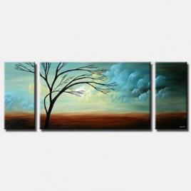 triptych landscape naked tree horizontal