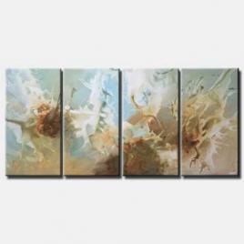 soft blue abstract seascape multi panel