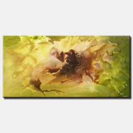 modern green and brown painting abstract art