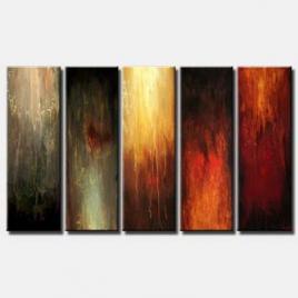 modern vertical abstract painting multi panel