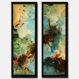 diptych abstract home decor vertical splash