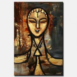 abstract face painting home decor ancient