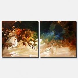 diptych abstract painting home decor