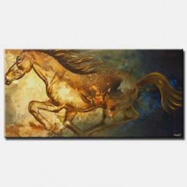 painting of pegasus horse running abstract