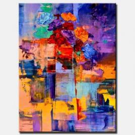 colorful abstract vase vertical large floral