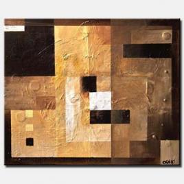 abstract painting of squares border geometric