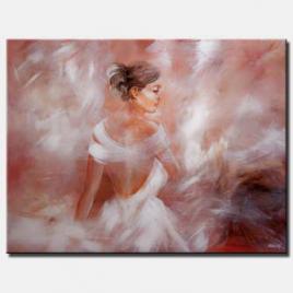 ballerina dancer in soft colors dove woman