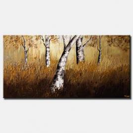 birch trees in brown background