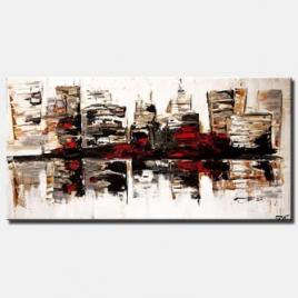 abstract cityscape on white background