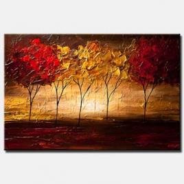 abstract art group of trees