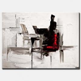  Black White abstract painting