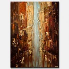 abstract city palette knife