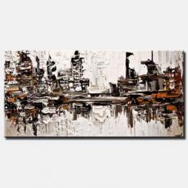 modern texture city painting contemporary abstract