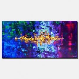 canvas print of abstract art emerald city