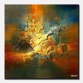 canvas print of glowing textured painting