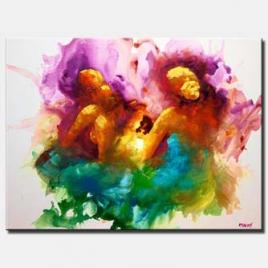 canvas print of colorful abstract two women