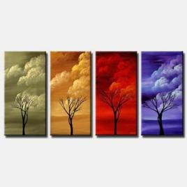 canvas print of clouds in four seasons