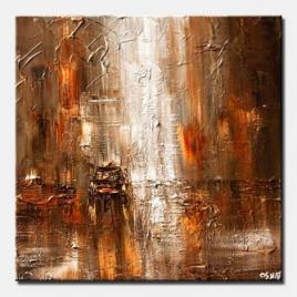 canvas print of abstract painting car in street