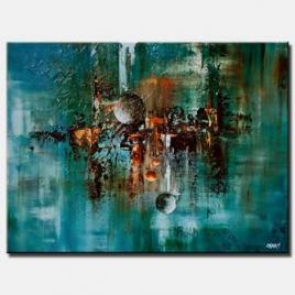 canvas print of abstract painting undefined shapes and circles