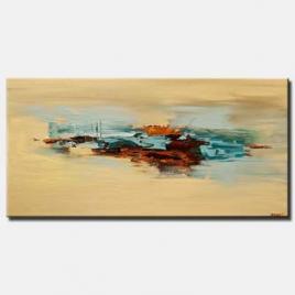 canvas print of abstract painting in sandy and brown colors