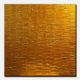 canvas print of abstract golden square painting