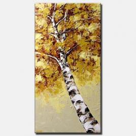 canvas print of birch tree blossom