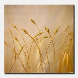canvas print of Gold textured abstract painting