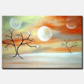 abstract moon painting