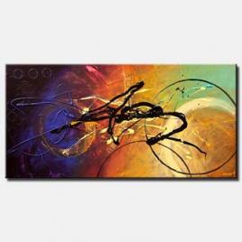 canvas print of colorful modern contemporary textured abstract