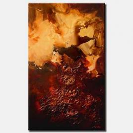 canvas print of vertical abstract in red and brown